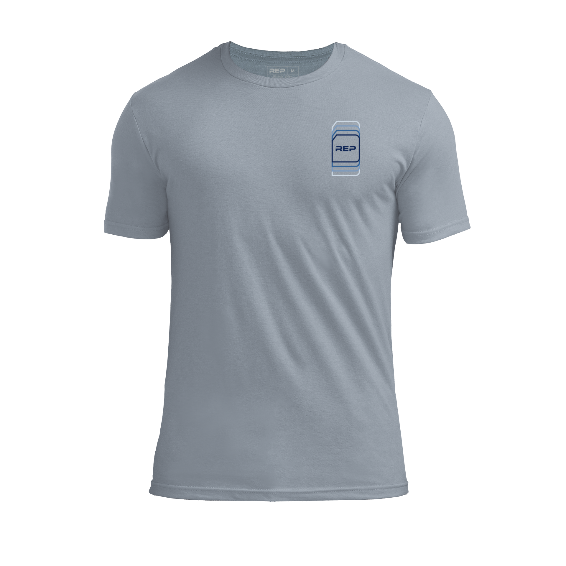 Repetition Tri-Blend Crew T-Shirt - Heather Flint/Blue / X-Small